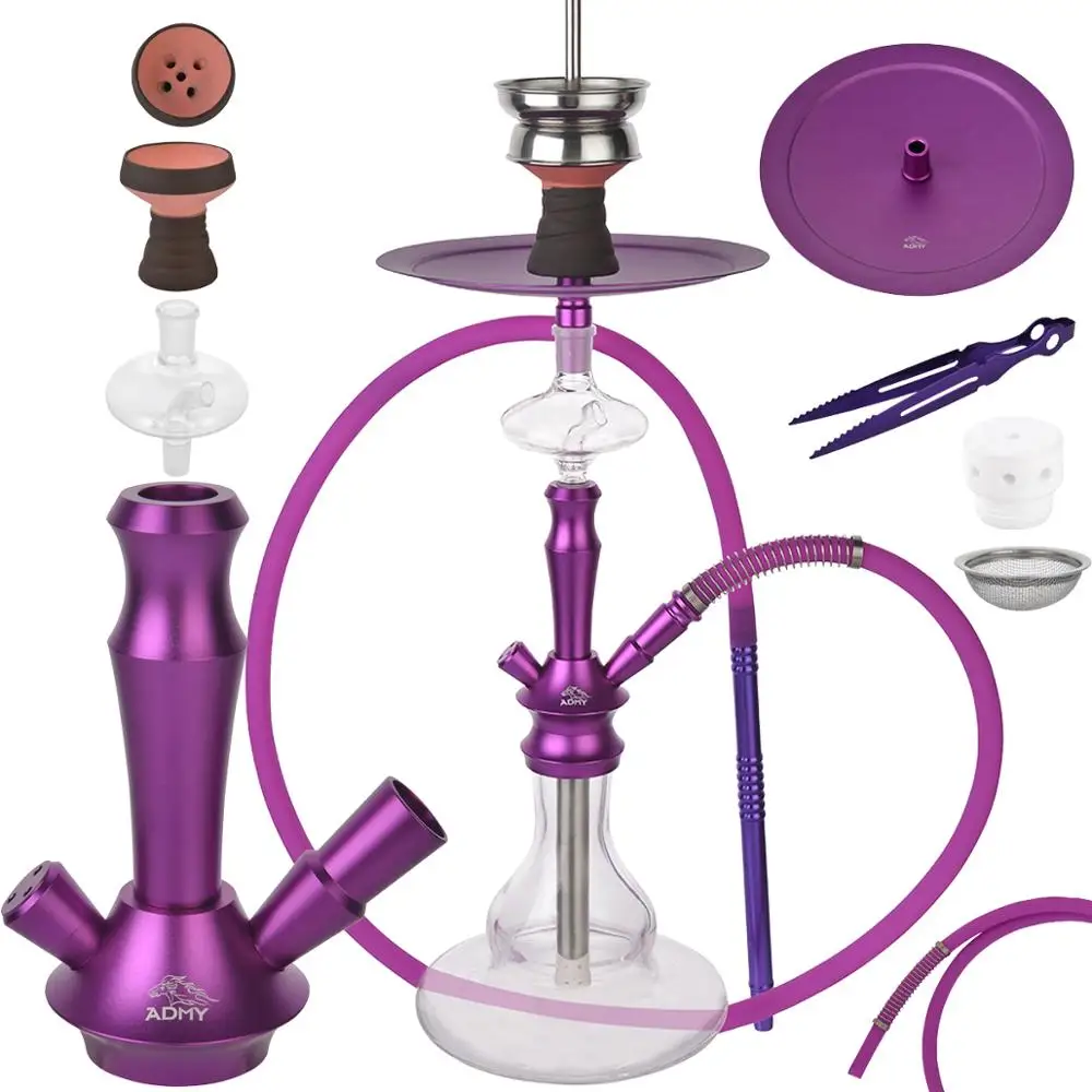 ADMY®Кальян набор 63 см алюминиевый сплав | SShisha патоки Ловца содержит светящийся