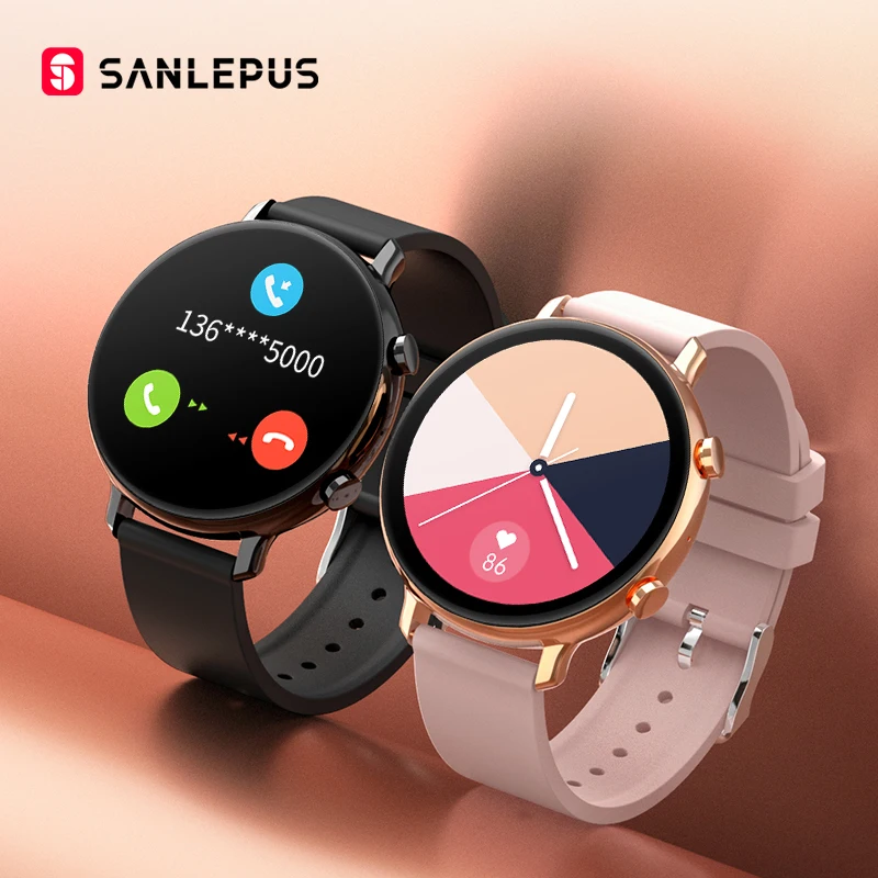 SANLEPUS-reloj inteligente ECG para Android, Apple y Samsung, reloj inteligente resistente al agua con control del ritmo cardíaco, llamadas y Bluetooth para hombre y mujer 2020