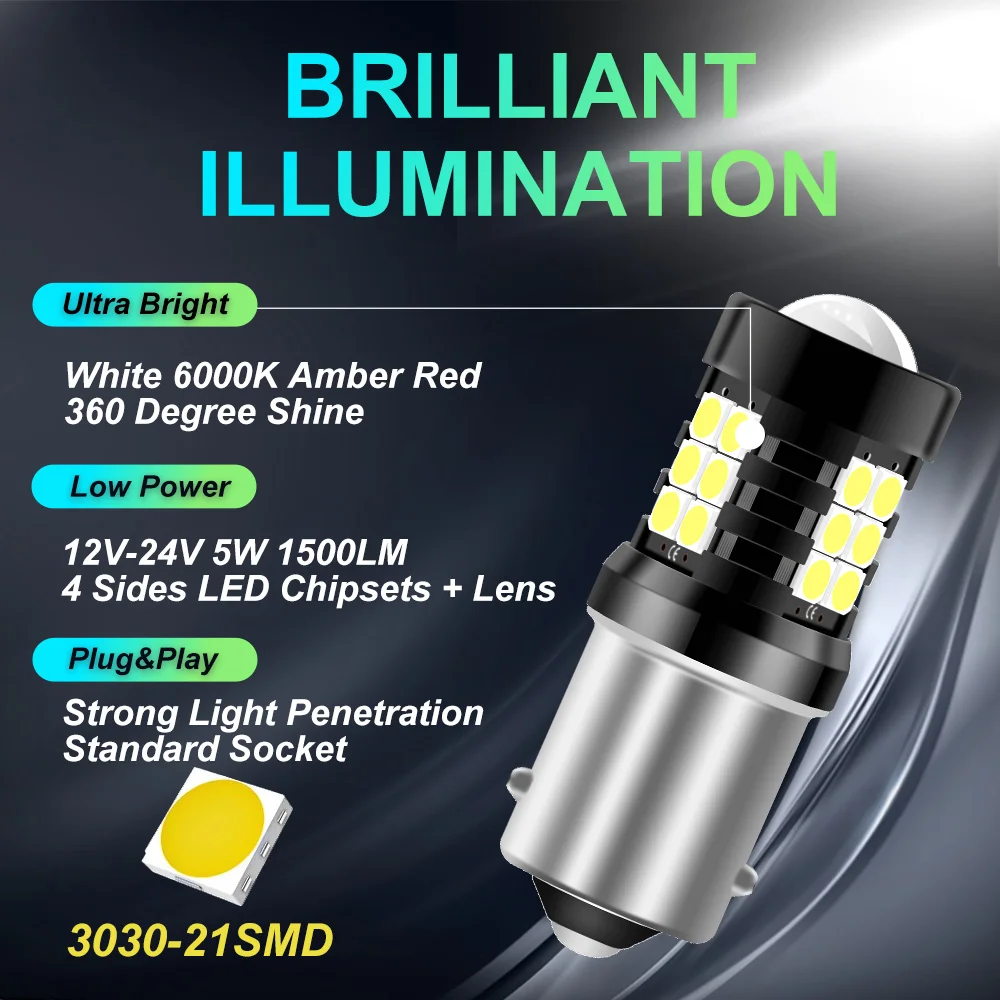 Led T20 7440 W 7443 W 3157 3156 P T25 Led Bulbs For Car - Temu