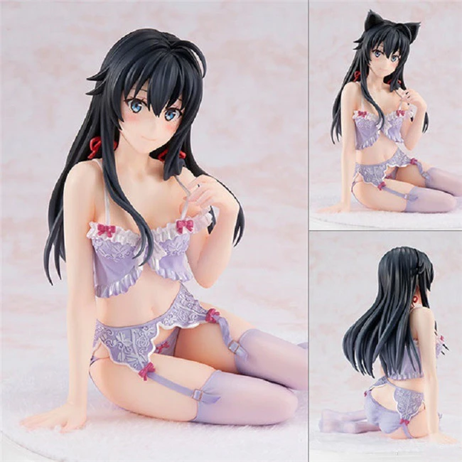 Ropa interior de Anime My Teen, SNAFU, Yukinoshita y Yukino estatua de PVC, figuras de niñas, 14cm| | AliExpress