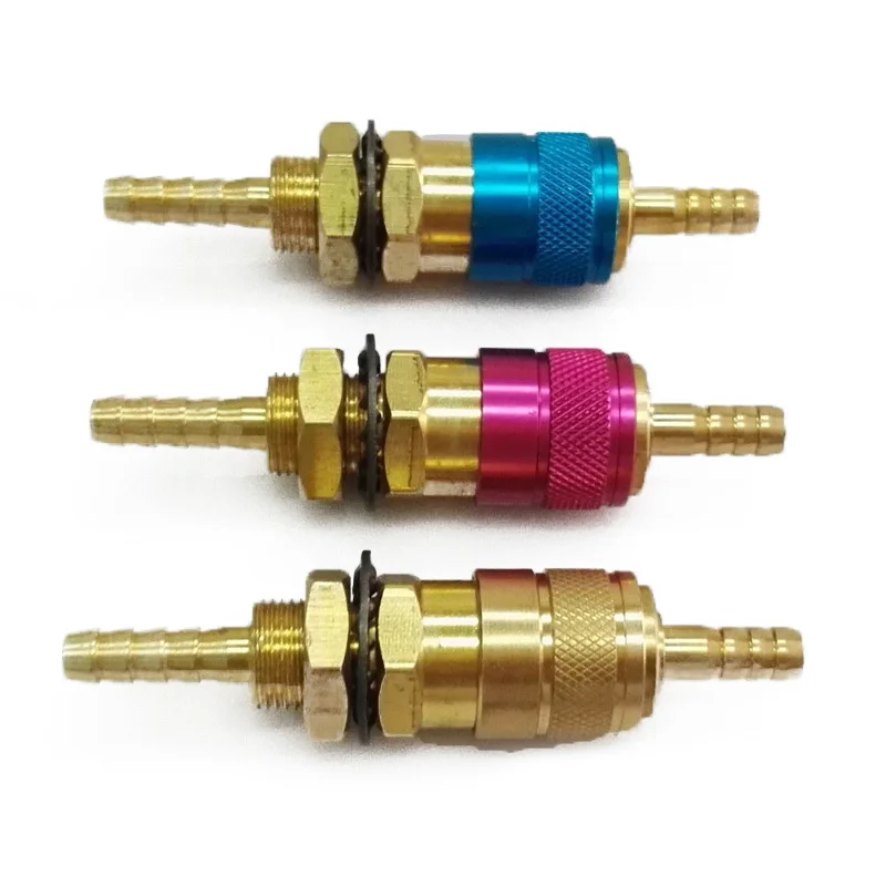 3 компл. Газа и воды Быстрый разъем для MIG TIG сварочный фонарь(красный+ синий+ золото