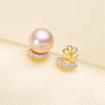

925 Sterling Silver Plating Earrings Pearl Earrings Accessories Findings Earrings Jewelry Parts Fittings Mountings DIY Girl Gift