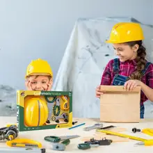 Детский набор инструментов для ремонта ролевые игры строительный инструмент комплект для мастерской DIY игровой набор игрушки для мальчиков малышей детей