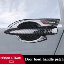 

For Nissan X-TRAIL 2022 ABS Plastic Car Door Handle Stickers Door Bowl Modification Special Accessories Door Wrist Decoration