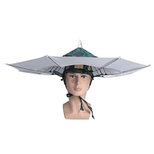 Складная голова зонтик шляпа дождевик рыболовная шляпа Головной убор зонтик для рыбалки Пешие прогулки пляжная кепка шляпы Уличное оборудование