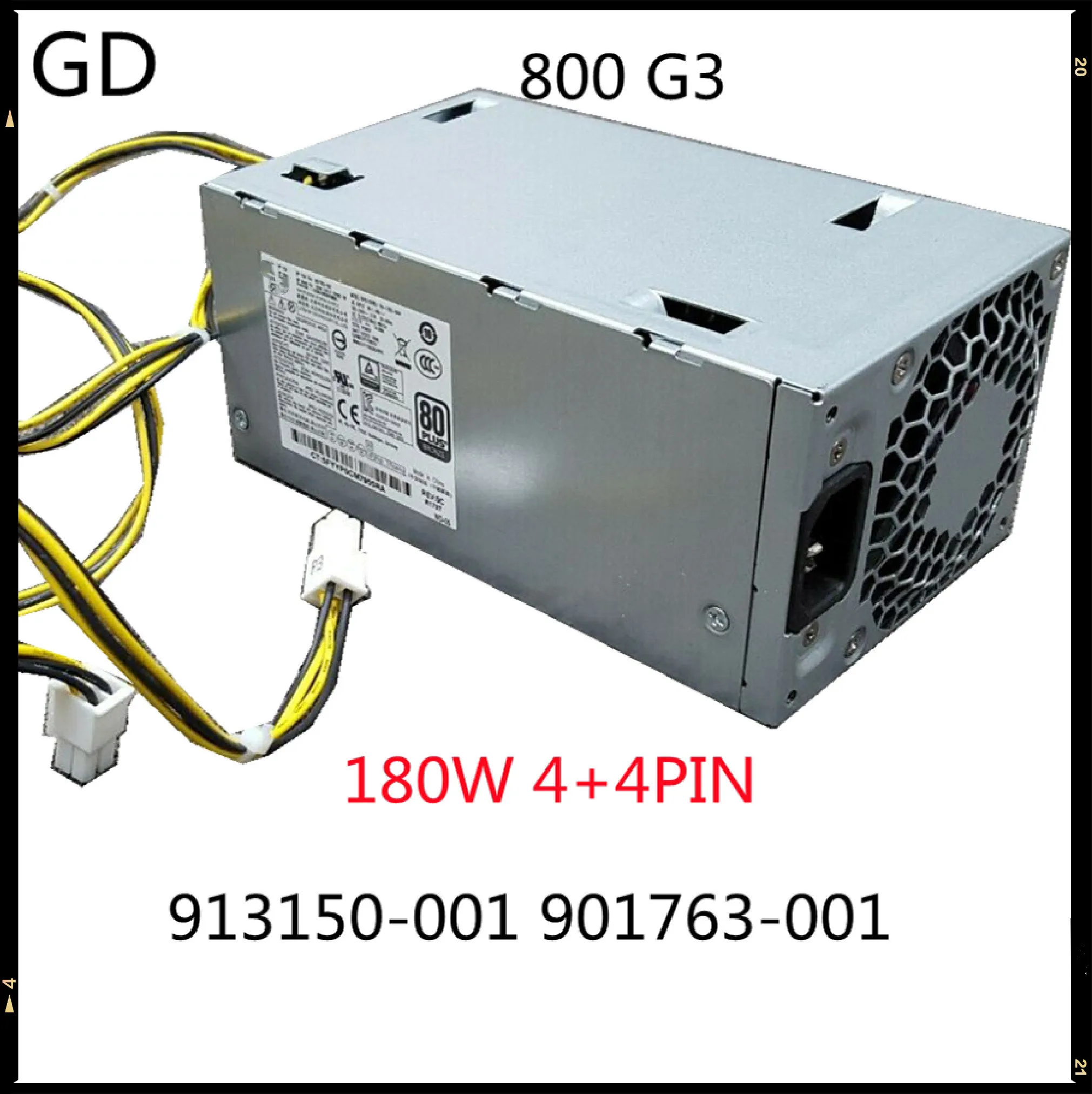 GD Original For HP EliteDesk 800 G3 TWR 180W 4+4PIN Power Supply 913150