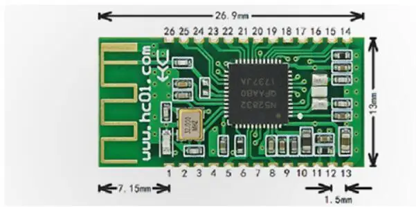 HC-42 BLE 5.0 Modul Master-Slave Integriertes NRF52832 Drahtloses BLE5.0 Transparentes Übertragungs-Seriell-Interface 2.4G HC 42 Adapter – Detail 2