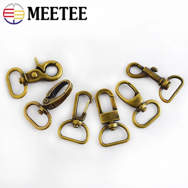 Meetee 4/10/20 шт. 2 см бронзовые защелки металлические карабинные реснички для омаров