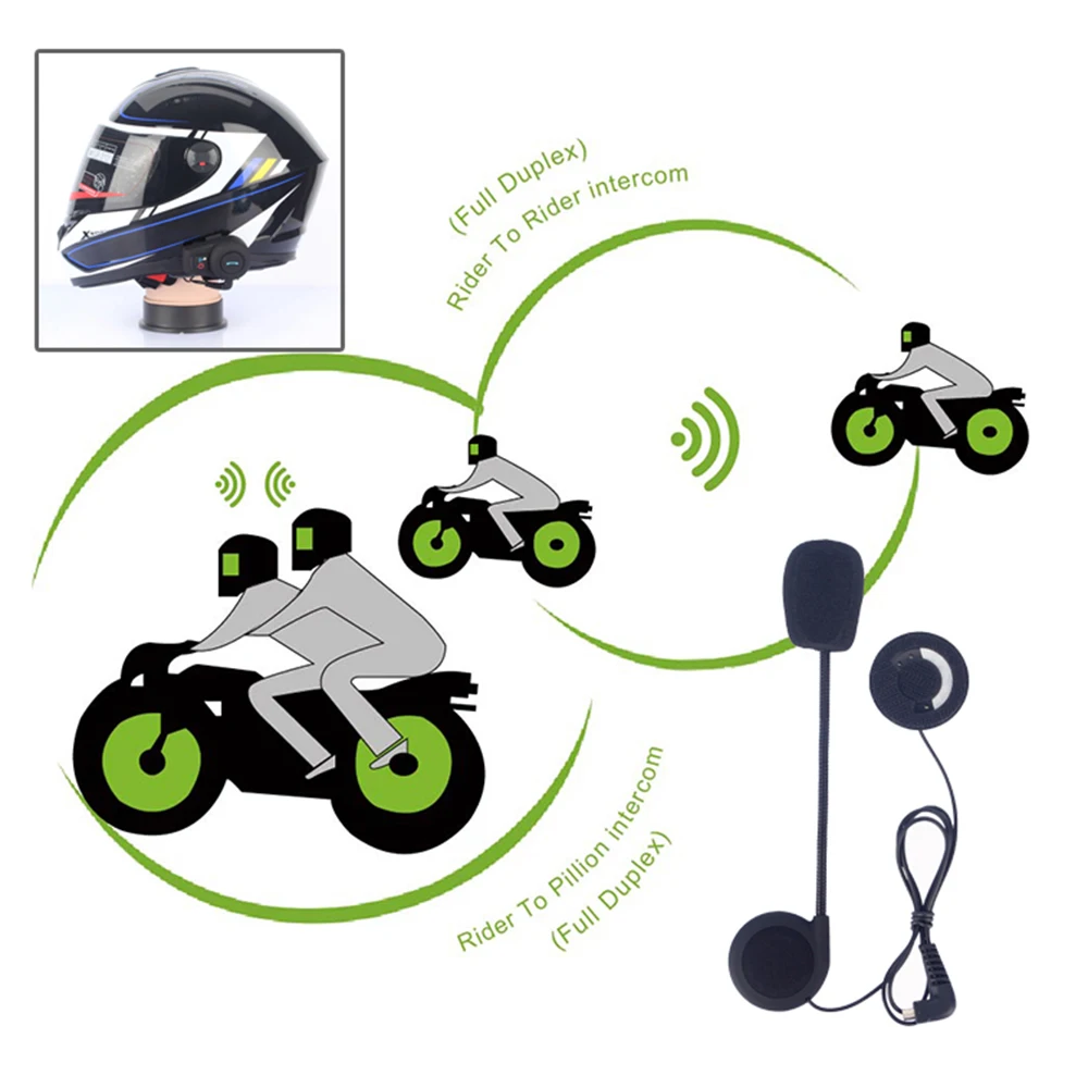1 шт. FreedConn FDCVB Bluetooth мотоциклетный шлем домофон Водонепроницаемый FM Мото Переговорные Гарнитуры 2 гонщиков мягкий или жесткий микрофон