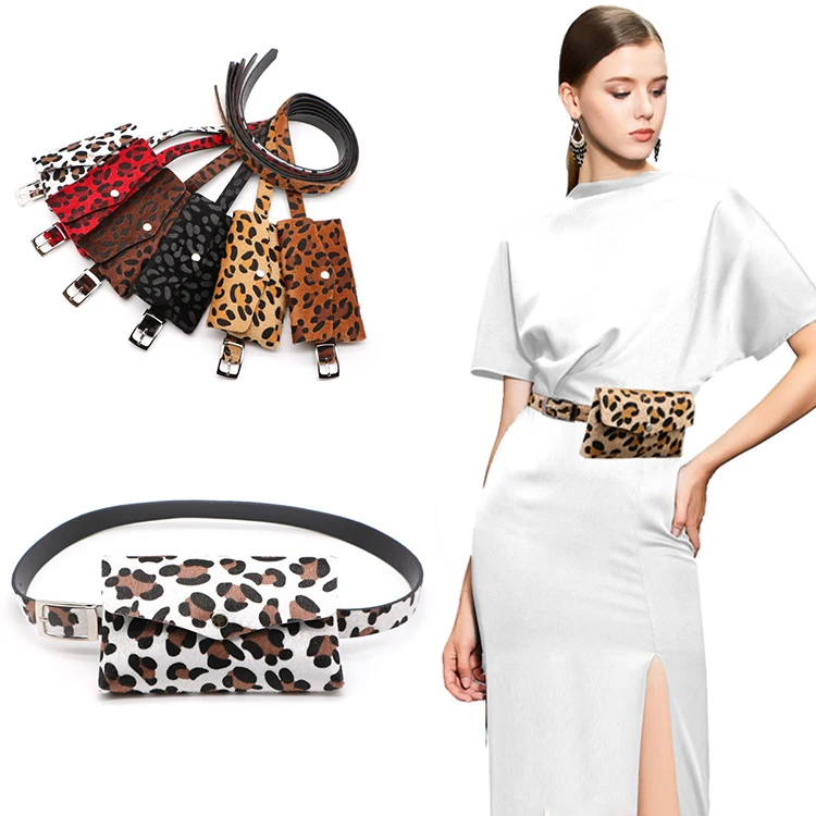 

Fanny pack2019 MIini leopard-print waist bag PU leather purses Cute money bag waist pack luxury handbags women bags designer