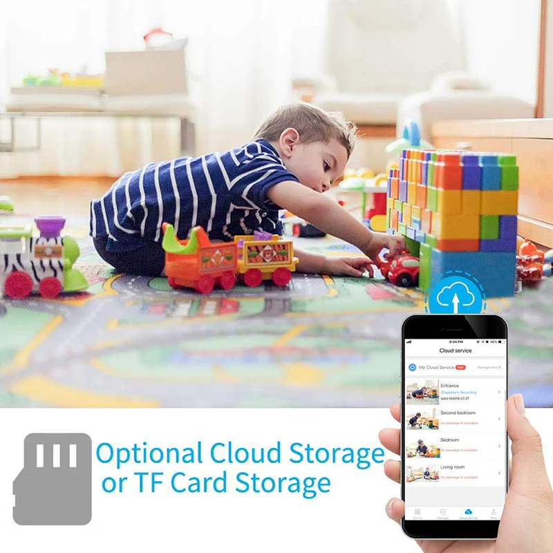  1080P Cloud IP Camera Baby Monitor Intelligent Auto Tracking Surveillance Home Security Wireless Wi