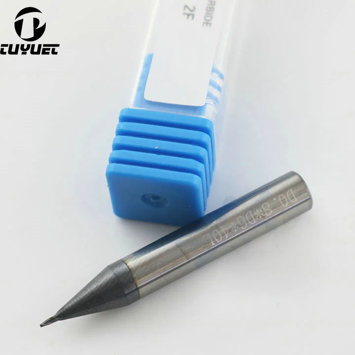 Coated tungsten Steel 0.8MM 2F Carbide End Mill  Vertical Multifunctional Twist Drill  Milling Cutter