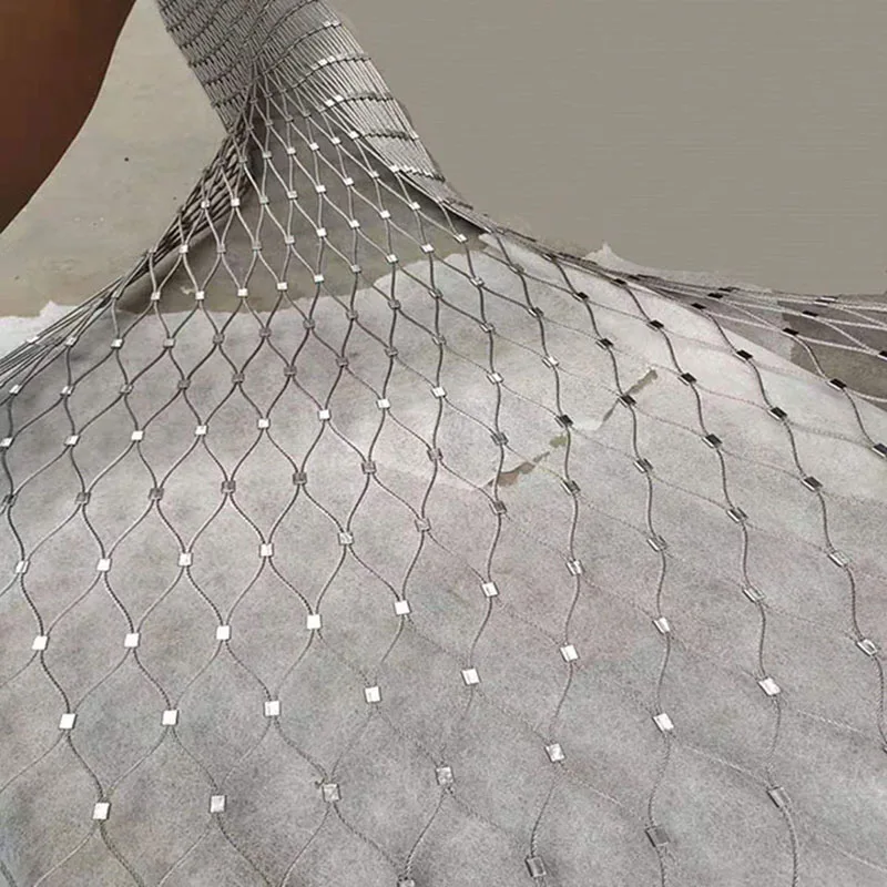 Flexible Rope Mesh Netting for Balustrade Fencing Handrail Infill with Stainless Steel Cable
