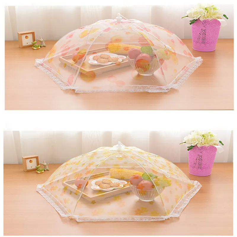 Anti-Fly-Mosquito-Food-Covers-Tools-Kitchen-Gadgets-Dining-Table-Accessories-Folding-Umbrella-Lace-Yarn-Cover (2)