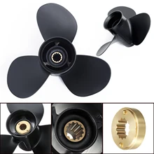 Черный 1X \ tAluminum подвесной пропеллер 10-1/2x13 3 лезвия для Mercury 25-70HP