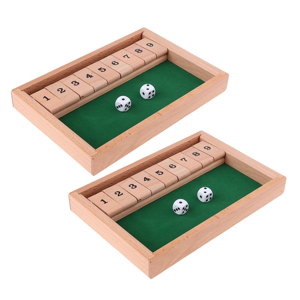 2 шт Деревянный Deluxe закрыть окно питьевой игра в кости игрушка для детей 1 9 номер