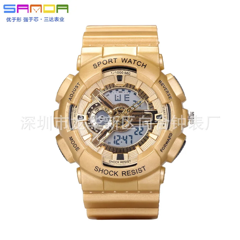 

SANDA 299 Three Needle Camouflage Color Multi-functional Dual Display Cold Light Electronic Waterproof Outdoor Military Sports W