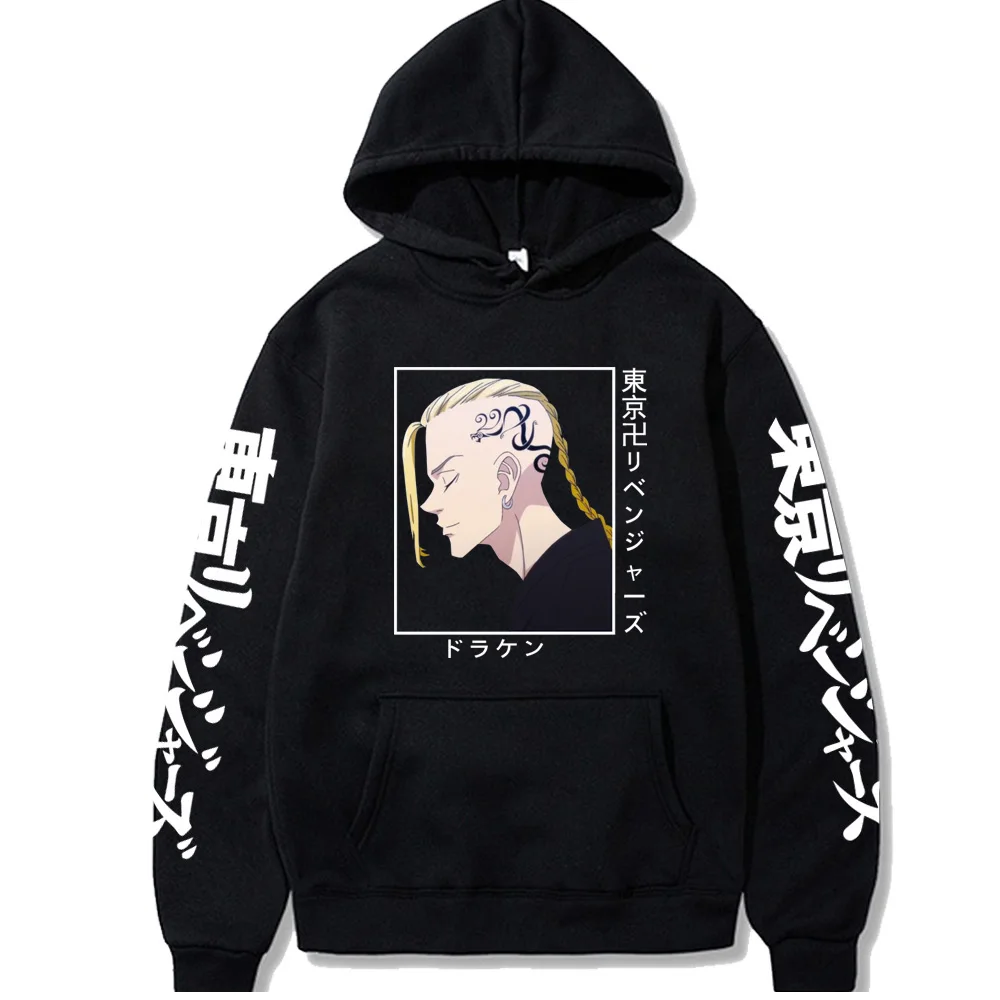 

Anime Tokyo Revengers Draken Printing Hoodies 2021 Streetwear Hip Hop Long Sleeve Pullovers Sweatshirts