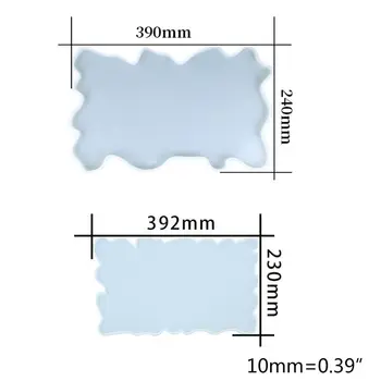 

2020 New Crystal Epoxy Resin Mold Irregular Coaster Tray Casting Mould Handmade DIY Craft