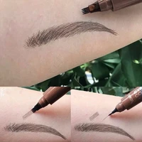5 Colors Eyebrow Pencil Waterproof 4 Fork Tip Eyebrow Tattoo Pencil Cosmetic Long Lasting Natural Dark Brown Liquid Eye brow Pen 2