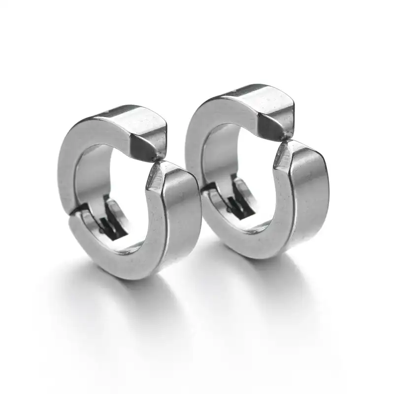 Mall серьги-кольца серебряные золотые 316L серьга-Кольцо из нержавеющей стали серьги для женщин мужчин сережки клип цветные круглые серьги в стиле панк