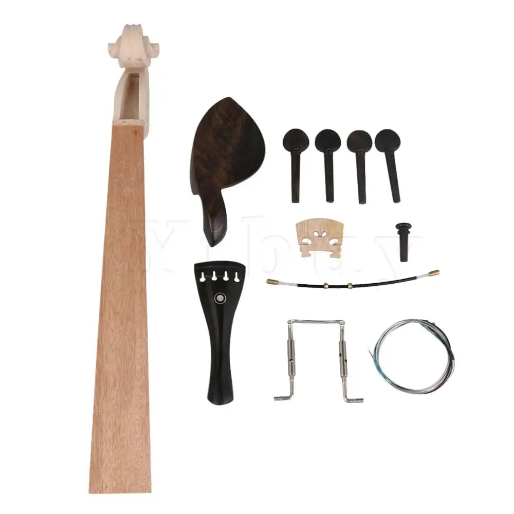 Yibuy DIY черного дерева цвет 4/4 скрипки фитинги с палисандр гриф тип 1