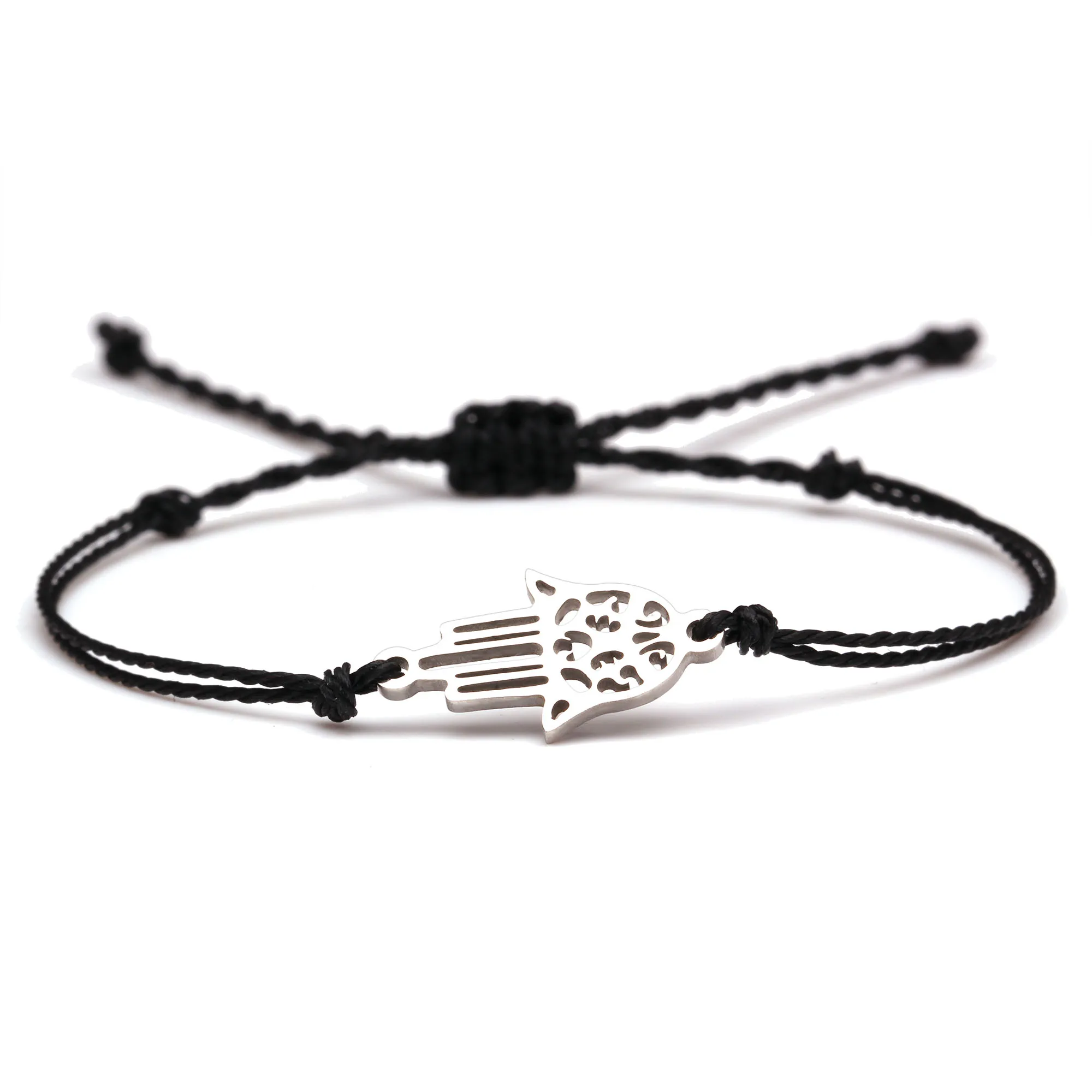 Милая ветка Hamsa из нержавеющей стали женская черная зеленая синяя красная