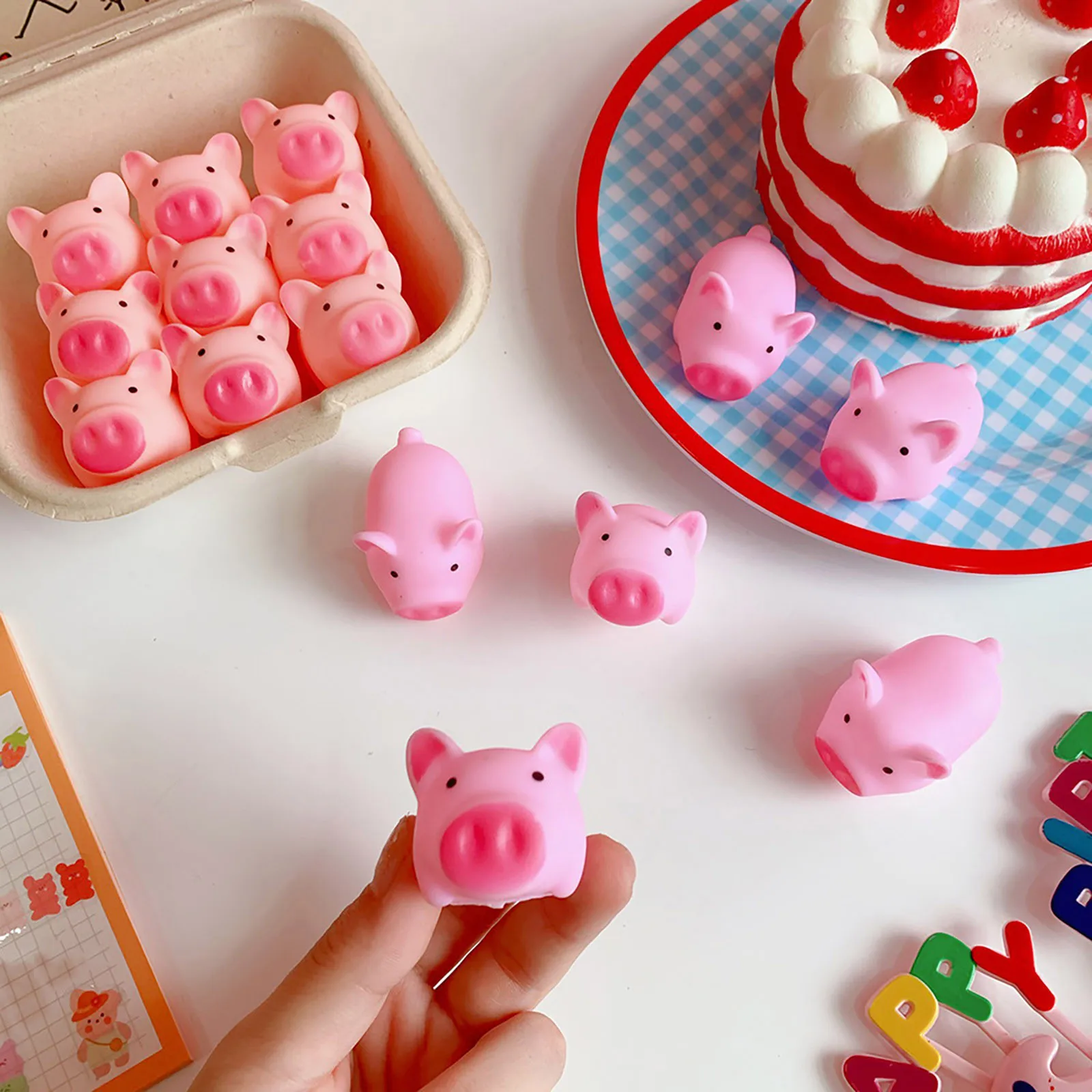 25 # Kawaii фиджет-игрушки поп-it свинка милая розовая игрушка на вентиляционное
