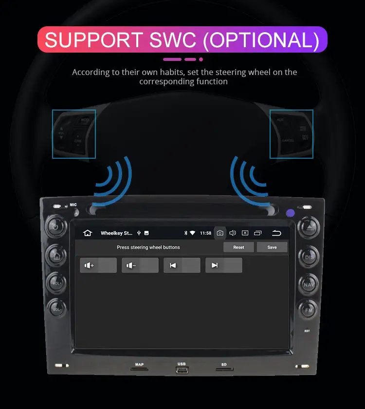 Clearance Besina Android 9.0 Car DVD Player for Megane Fluence 2002-2010 GPS Navigatio 2 Din Car Radio Stereo Multimedia Autoaudio WIFI 12