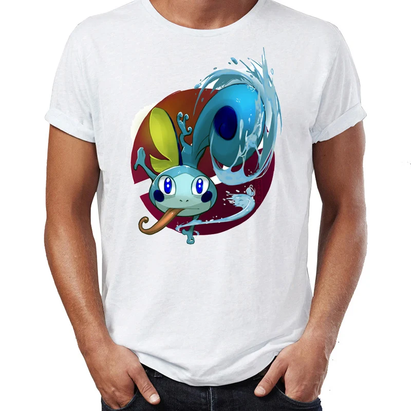 Мужская футболка Pocket Grookey, Scorbunny, Sobble Pokemon Sword and Shield Awesome художественная рисованная Футболка с принтом