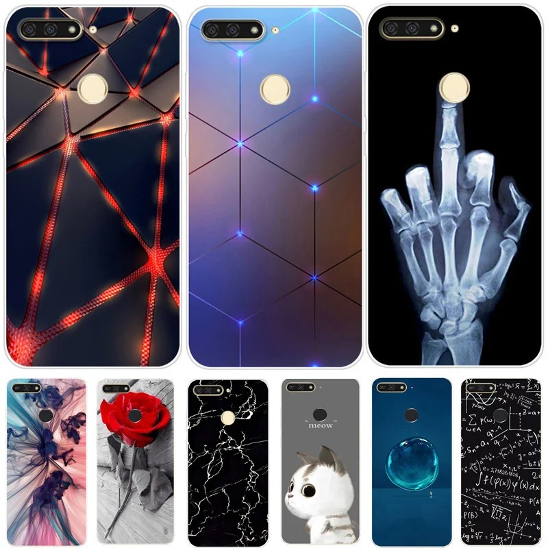 

For Huawei honor 7C 5.7" Case Russian Version Soft Silicone TPU Cover Phone Case Clear Bumper Fundas For honor 7C AUM-L41 5.7"