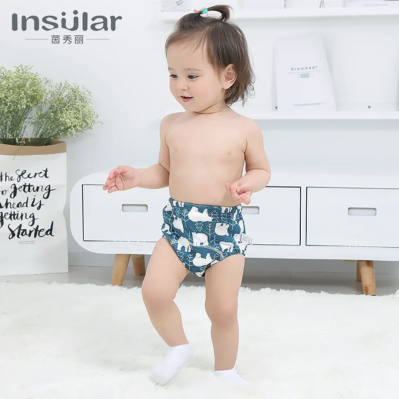 

Insular 2 Packaged in the Shape of Bars Pure Cotton Washable Baby Training Pants 6-Layer Gauze Diaper Pants Baby Products Cross