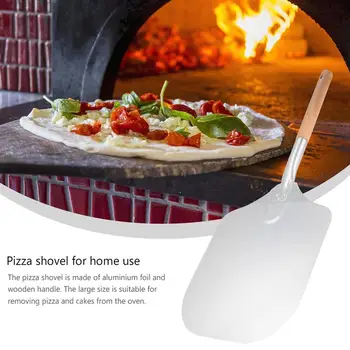 

66CM Aluminum Pizza Shovel Pizza Peel With Long Wooden Handle Handheld Pizza Shovel Cooking Utensil Kitchen Accessories Cocina