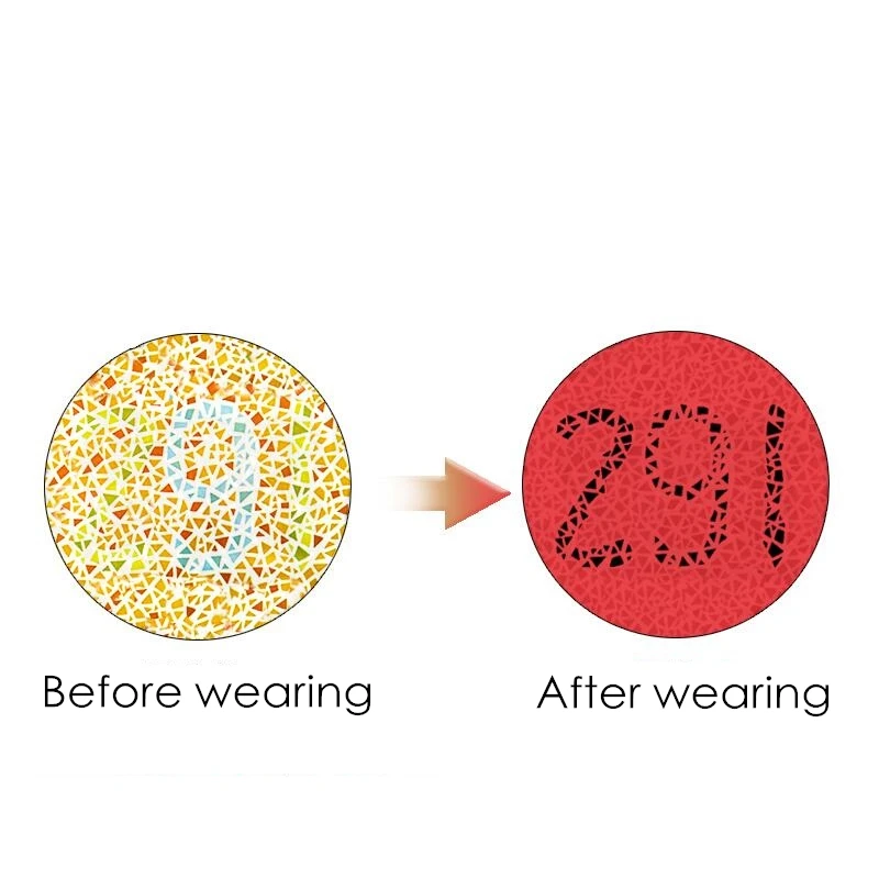 Очки для ослепления по цвету незаметные красные зеленые очки слепых мужчин и