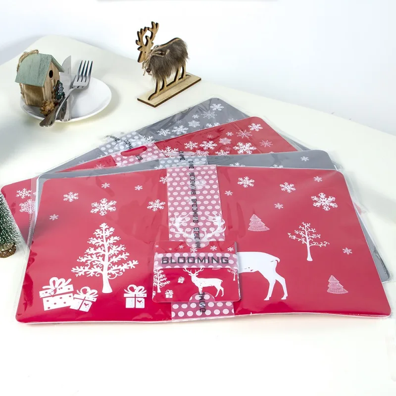  6 Placemats 6 Coasters Christmas Table Placemat Set Printed Winter Dining Room Kitchen Table Mat Ho