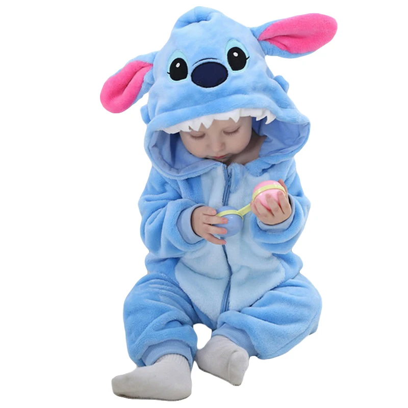 Winter Baby Clothes Panda Newborn Clothes Baby Girls Boys Romper Infant Clothing Jumpsuit Toddler Babys Sets Stitch Pajamas