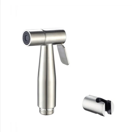 Nozzle and base Многофункциональный ручной распылитель для биде, набор из нержавеющей стали, ручной биде кран для ванной комнаты, ручной распылитель для душа - Цвет: Nozzle and base