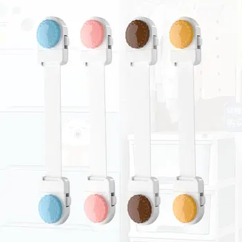 

4PCS Baby Safety Cabinet Locks Baby Safety Drawer Locks Anti Pinch Lock Guard for Home Use (Blue+Pink+Brown+Yellow)