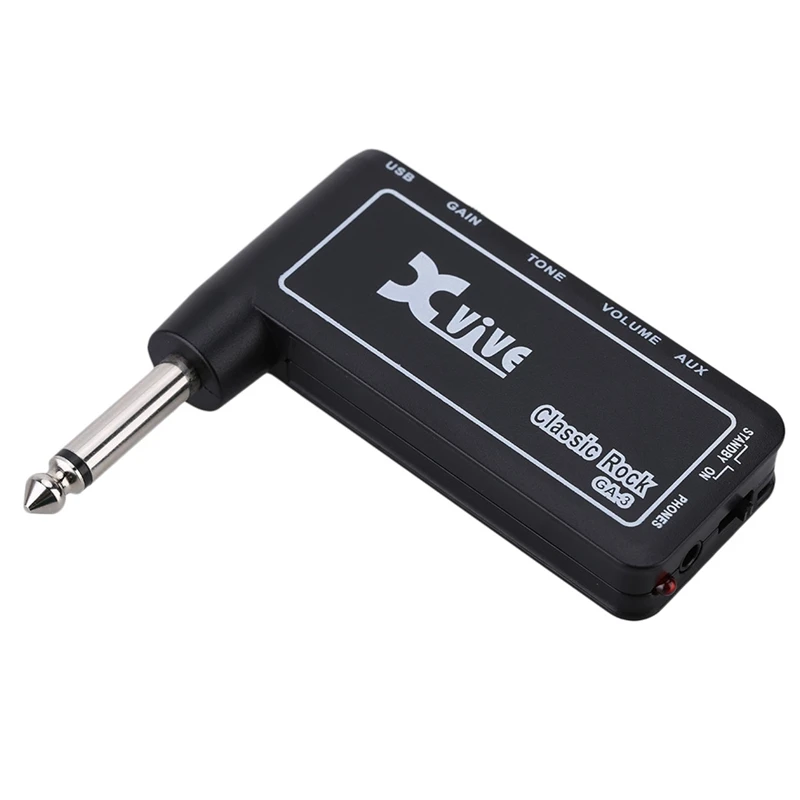 

Xvive Classic Rock Mini Portable Rechargeable Electric Guitar Plug Headphone Amp Amplifier
