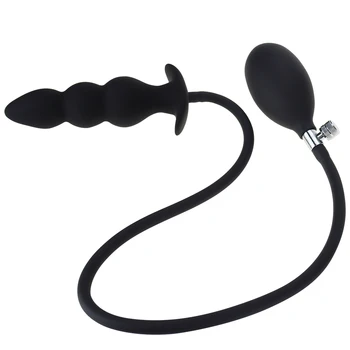 Inflatable Anal Sex Toy Stimulator Anal Beads Elastic Material Butt Plug Sex Toys for Man Couples Erotic Adult Prostate Massager 6