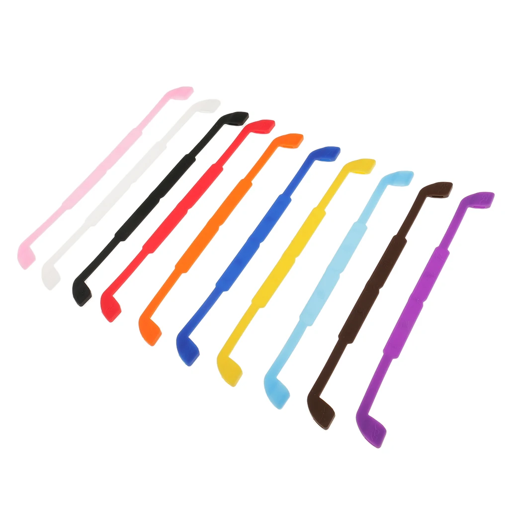 Bulk Lot 10pcs Silicone Eye Glasses Strap Neck Cord Sunglasses Sports Holder Random Color