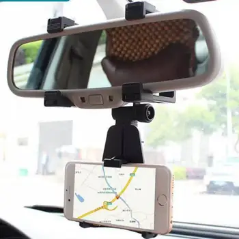 

Universal Car Phone Holder 360 Degrees GPS Smartphone Stand Car Rearview Mirror Mount Phone Holder For iPhone Samsung