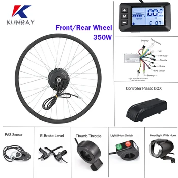 Billige E-Bike Conversion Kits 36V/48V 350W Vorne Hinten Rad Hub Motor Kits Bürstenlosen Getriebe Hub Motor