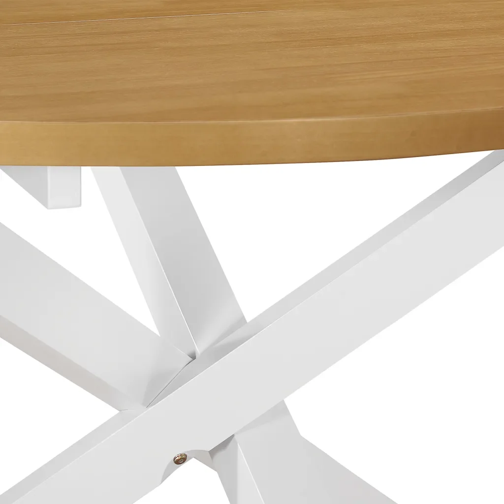 5 Pieces Dining Set with Circular Table for Dining Room MDF Table for Living Room Simple Durable Dining room furniture 3 Colors