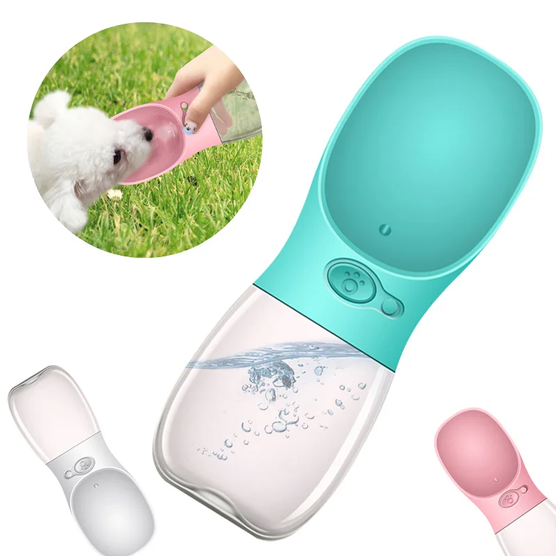 Alimentador ligero de botellas de agua para perros y Gato, dispensador de tazones con cerradura a prueba de fugas para perros, materiales de grado de bebidas y comidas