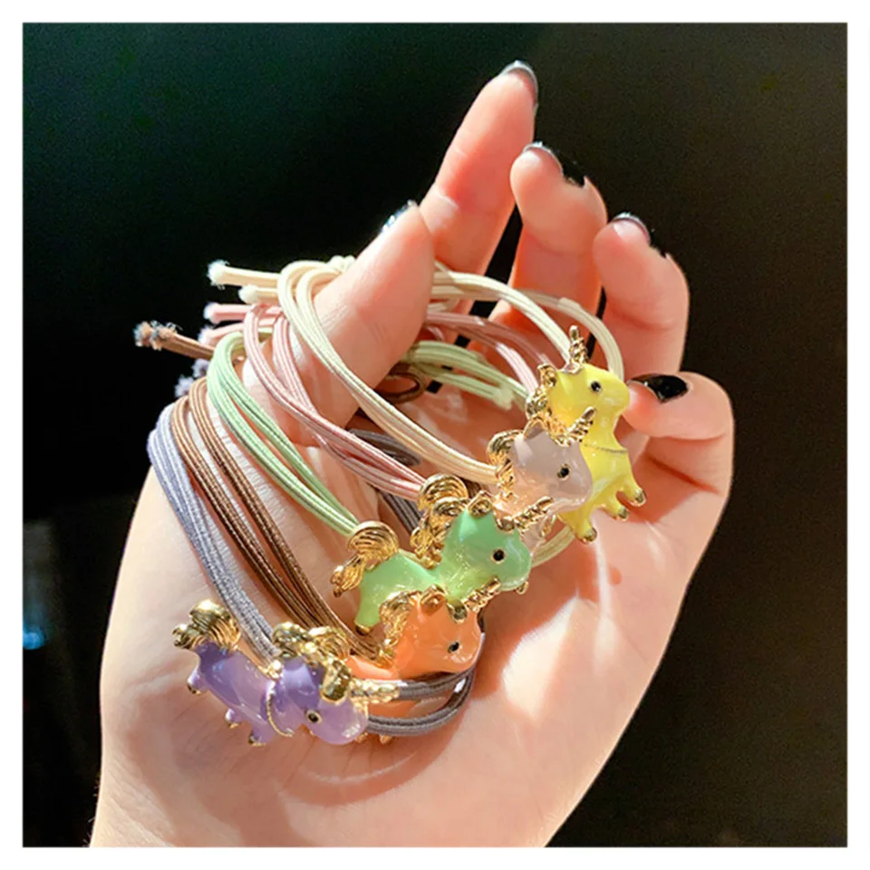 

Fashion Boutique Hot Selling Lovely Animal Hair Accessories Ponytail Holder Handmade Cute Cartoon Elastic Hair Bands Rope