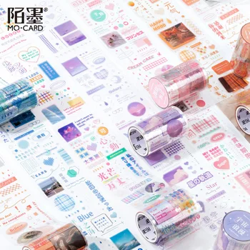 

1 Roll Vintage Washi Tape Retro Transparent PET Masking Tape Kawaii Magazine Pattern Diary Journal Decorative Masking Tape
