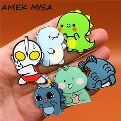 Jibz – accessoires de chaussures en PVC, 10 pièces par Lot, dessin animé, monstre, dinosaure, boucle de décoration, breloque croco, chaussures adaptées, Bracelet, cadeau pour enfants 