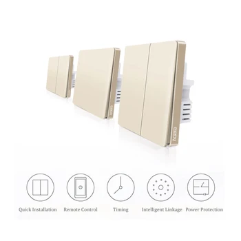 

QBKG12LM Wall Switch Intelligent Home Switching Remote Control Home Kit Mi Home App(Zero Line And Fire Wire Double Key Version)