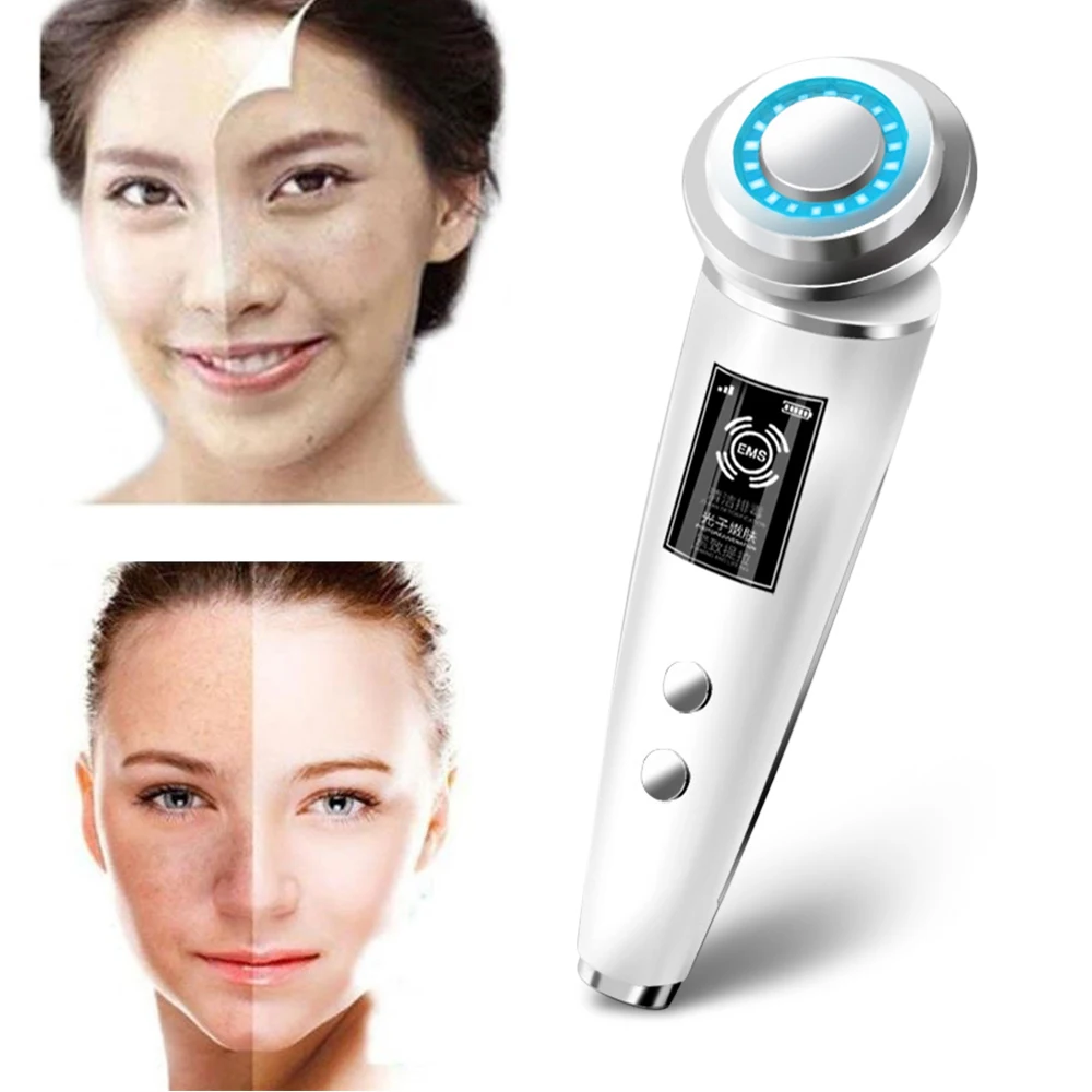  USB Facial Mesotherapy LED Photon Face Lifting Tighten Wrinkle Remover Skin Care Face Massager Skin